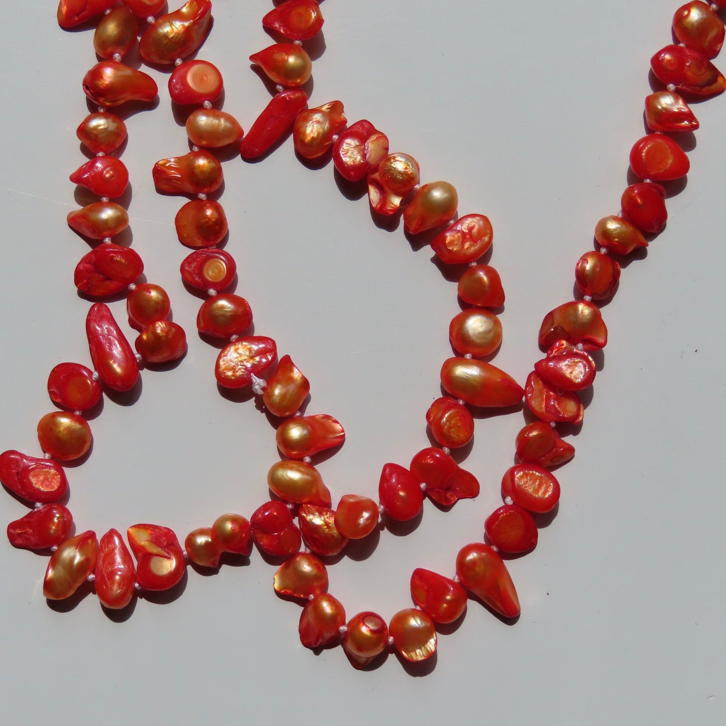 COLLAR DE PIEDRAS NARANJA