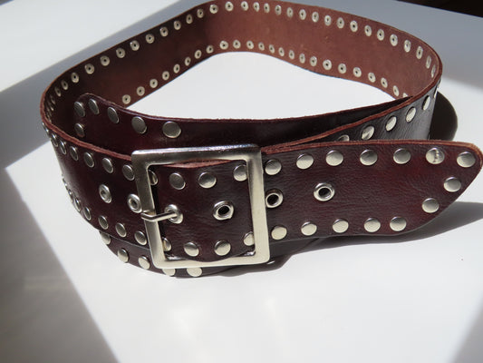 CINTURON MARRON FAJIN TACHAS