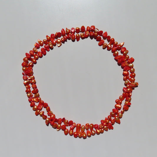 COLLAR DE PIEDRAS NARANJA